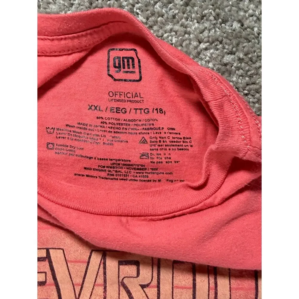 Chevrolet Camaro Graphic T-Shirt Youth XXL GM Official Licensed Double Sided